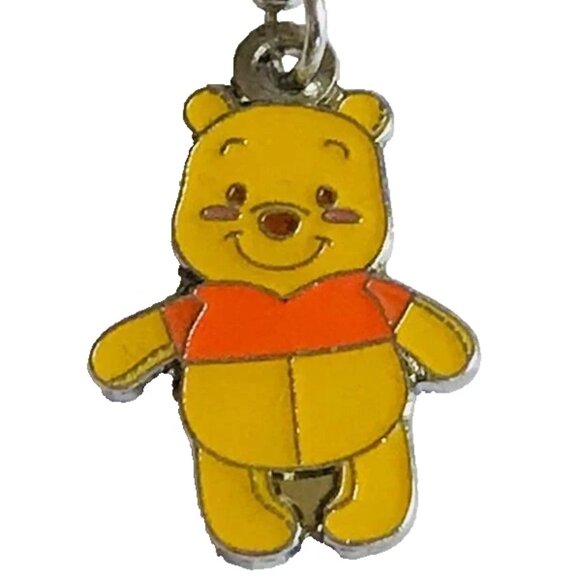 Vintage Disney Winnie the Pooh Bear Clip On Charm Zipper Pull Purse Bag Signed - Picture 3 of 11